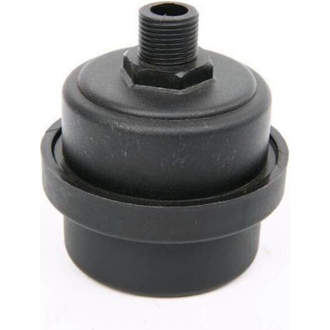 KZQ 2 pezzi silenziatore per compressore d'aria, filtro aria nero, riduzione del rumore per compressori oil-free (13 mm) (1/4)
