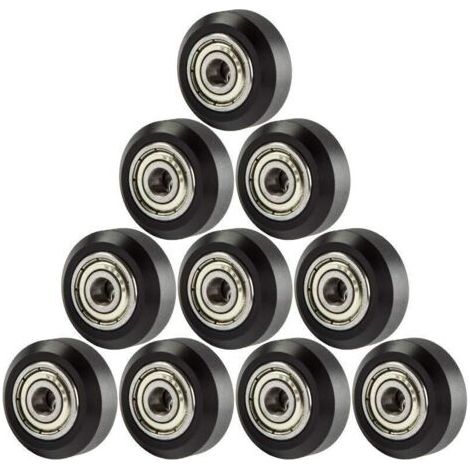 BUNTHAUS Imprimante 3D Poulie Roue de POM 625zz Wheels pour Ender 3 V2/Neo,Ender 3 S1,Ender 5/6/7,CR6 SE/CR10 Smart Pro/CR10S Pro V2,Kobra,Vyper,Chiron,Neptune,Aquila Series,Tevo Tarantula（10）
