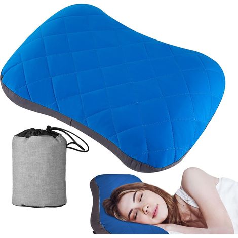 Coussin gonflable de camping  Coussin de camp gonflable portatif  Coussin d'air compact, coussin de randonnée pour randonnée, équipement de camping pour en plein air (1/5)