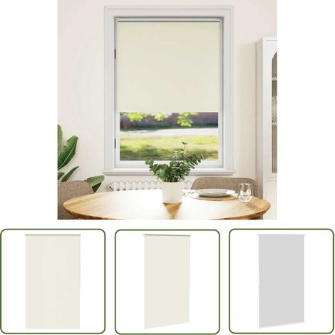 Verdunkelungsrollo Verdunklungsrollo 80 x 175 cm creme - Blickdichtes Rollo - Fensterdekoration - Vorhang - Raffstore - Gardine (1/5)