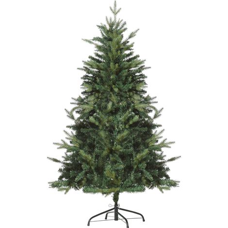 HOMCOM Künstlicher Weihnachtsbaum 150 cm künstlich Tannenbaum mit 946 Spitzen Christbaum Weihnachtsdeko inkl. Metallständer für drinnen (1/5)