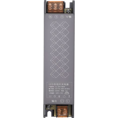 Transformateur LED 24V 60W Toivize Alimentation à découpage boîtier aluminium compact pour rubans lumineux spots (1/5)