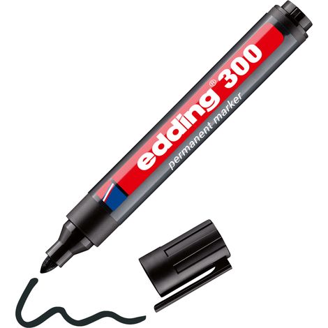 edding 300 permanent marker black (1/5)