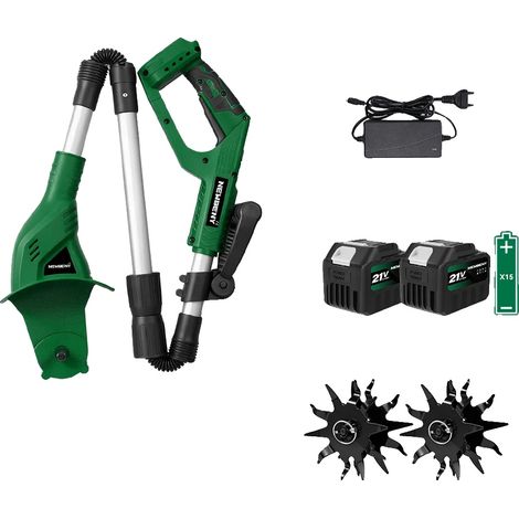 Rasaerba elettrico, manico pieghevole, altezza regolabile, 2 batterie da 4,5 Ah (1/2)