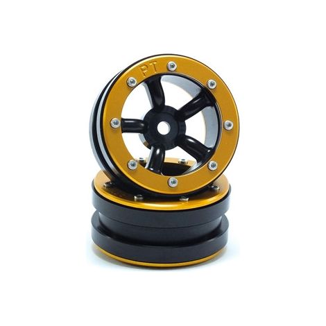 Beadlock Wheels PT-Safari Black/Gold 1.9