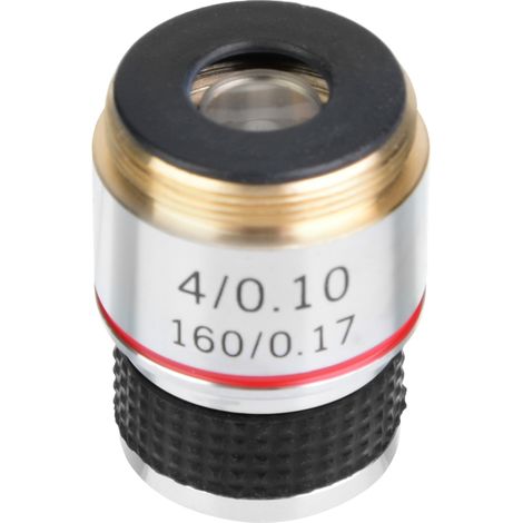Objectif achromatique 4X 185 pour microscope biologique, lentille 160/0,17 (1/5)