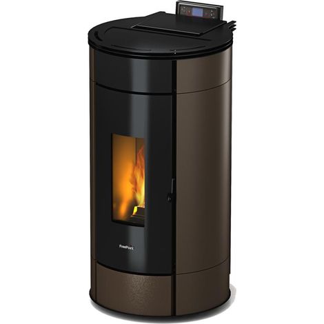 Pelletofen Globe, moka B 53,6 x T 57 x H 104 cm