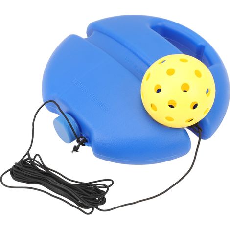 Entraîneur de pickleball avec rebondeur et corde, balle à 40 trous pour l'entraînement en solo et l'amélioration des performances.