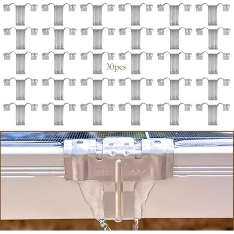 Clips de Drainage de Panneau Solaire,Pince de Drainage de panneau, pour l’élimination automatique de l’eau de pluie et de la poussière du panneau,30 Pièces (Drainage Clip-30mm) (1/5)