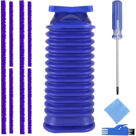 Tuyau Bleu Rayé pour Dyson V7/V8/V10 - Pièces Détachées Aspirateur, Tambour d’Aspiration, Feutres, Tournevis Hexagonal (1/5)