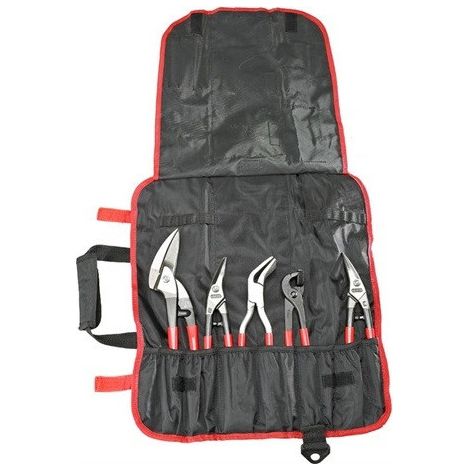 Trousse à outils zingueur 9 pièces – Acier haute qualité – Outils ergonomiques pour zinguerie – Conception pratique pour chantiers – Stubai