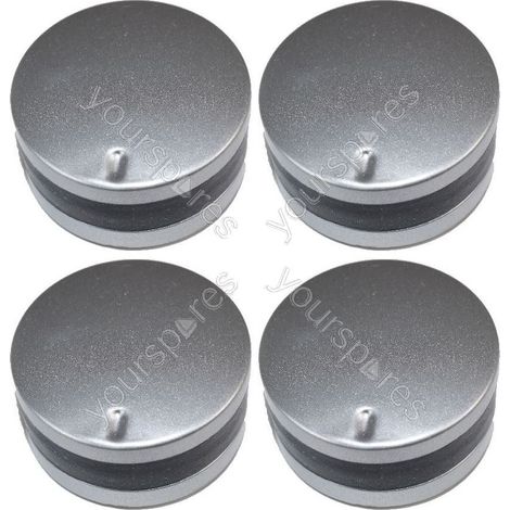 4 x Howdens Lamona Cooker Knob Oven Switch Silver And Black 3 O Clock Type