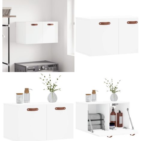 Armario de pared madera de ingeniería blanco 60x36,5x35 cm - Armario de madera - Armario blanco