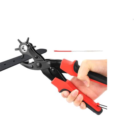 Alicates perforadores para cinturones, perforadores redondos para cuero, ideales para proyectos de bricolaje y manualidades  2-4,5 mm (1/5)