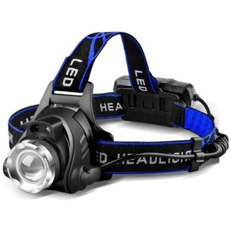 Lampe Frontale LED Puissante Rechargeable Torche Frontale Lampe Phare Orientable 3 Modes LED Frontale avec Câble USB et 2 Piles 18650 pour Peche Vélo (1/3)