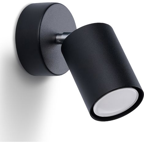 Lampada da parete Skyfire 1 GU10 nera lumilo 11.183.26 (1/5)