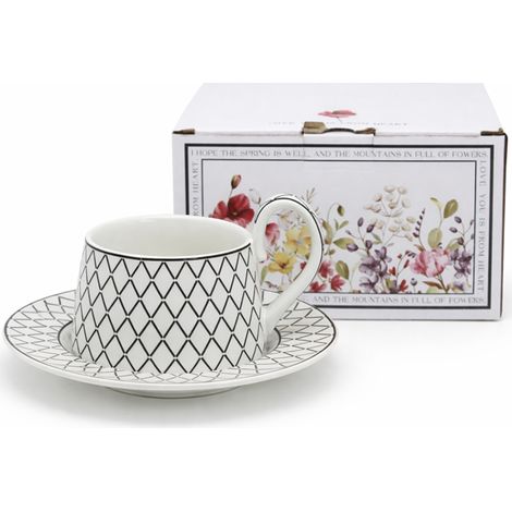 Tazza moderna da 300 ml con motivo grometrico (1/5)