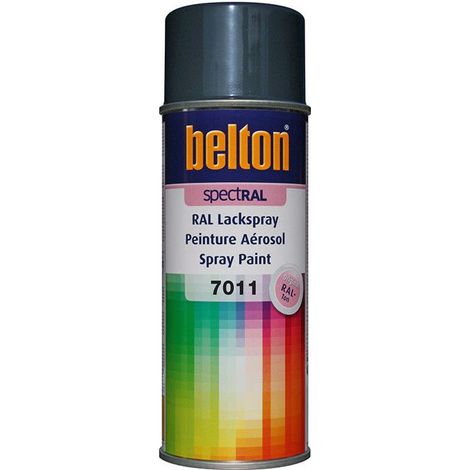 Bombe peinture - AUTO K - BELTON - RAL 7011 GRIS FER Mat - 400 ml - Peinture standard RAL