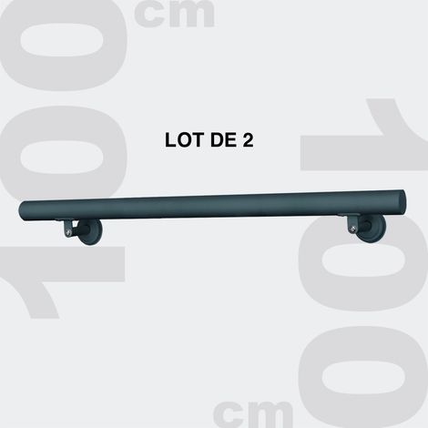 Lot de 2 Rambardes 100 cm Grises Anthracite. Rampe, Main Courante (1/5)