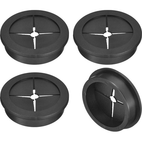 4 Pcs Passe-Câble pour Cordon, 45mm Passe-Câble de Bureau en Caoutchouc Flexible Grommets de Fil Cache-Trou pour Bureau Organisateur de Câbles d'Ordinateur, Noir (1/5)