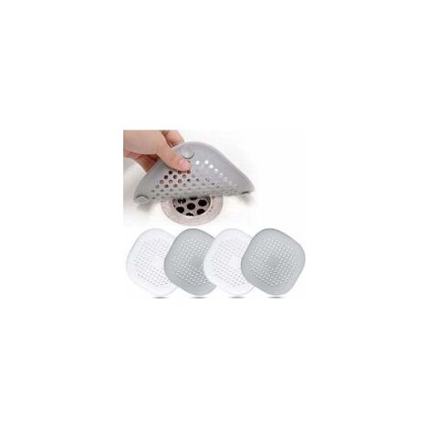Set di 4 protezioni per scarico in silicone, filtro per lavello da cucina con ventosa, filtro per scarico vasca da bagno, filtro per lavello di cucina e bagno. - Crezuo