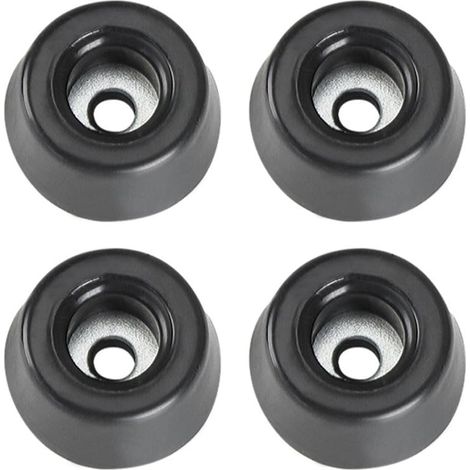 Hardware 4903 M4 AH - Lot de 4 Pied caoutchouc 20 x 9 mm noir en sachet (1/4)