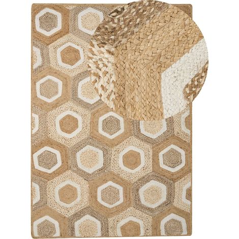 Teppich BASOREN Beige 160 x 230 cm Jute