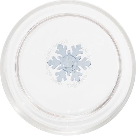 Teca Bicchieri Tumbler Winter Games Set 35cl in vetro borosilicato decoro Fiocco di Neve, artigianato di alta qualità per tavola invernale elegante