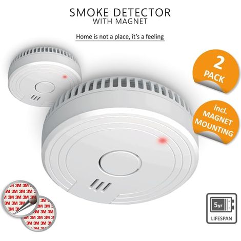 d'alarme de fumée Kit de Montage magnétique Blanc (1/4)