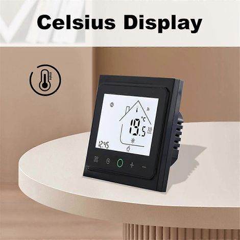 Thermostat intelligent Tuya 16A WiFi pour chauffage au sol électrique et chaudière à gaz, compatible avec Alexa, noir. (1/5)