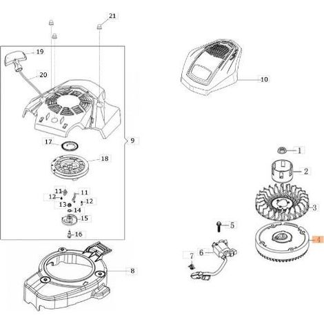 VOLANT MOTEUR ORIGINAL EMAK L66151605