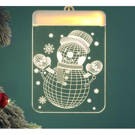 Décoration extérieure de la lampe de Noël, pendaison de la lampe 3D de l'arbre de Noël, décoration intérieure et extérieure de la Chambre de l'arbre de Noël avec guirlande de l'arbre de Noël
