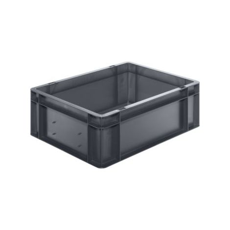 LA-KA-PE Transportstapelbehälter L400xB300xH145mm grau PP Seitenwände geschl.LA-KA-PE