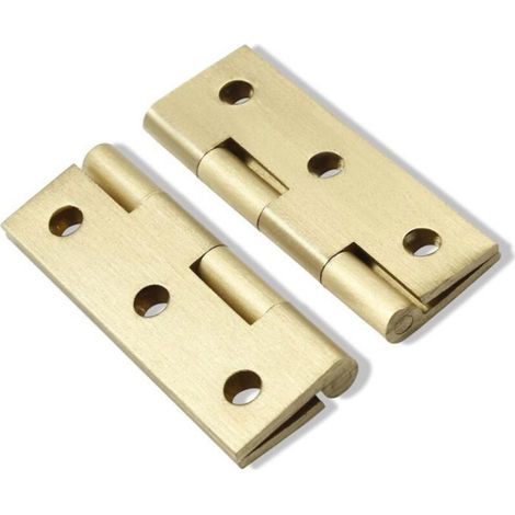 Charnière En Laiton Massif - 25 X 20 Mm - Pour Porte D'armoire Fenêtre Boîte À Outils - 8 Pièces (1/4)