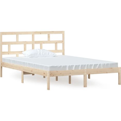 Maison Exclusive - Cadre de lit sans matelas bois massif 140x200 cm