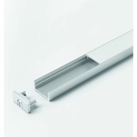 Halemeier ChannelLine D Alu/Opal 10er Set L=3000mm  Alu-und Abdeckprofil