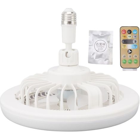 30W fan of ceiling light 9.8 inches Angle adjustable remote control arme 3 speeds temperature of color E27 fan light 86-265V (1/5)