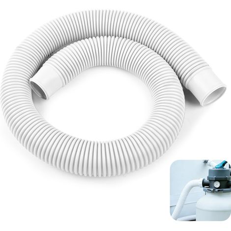 Tuyau Piscine 38mm 1m, Tuyau de Rechange pour Piscine, Tuyau pour Piscine, Tuyaux de Rechange pour Piscines Hors Sol, Tuyau Pompe Piscine - blanc (1/5)