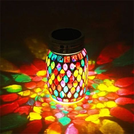 Lanterne Solaire - Verre - Étanche - Lumière Chaude Blanche - Jardin Patio Cour Extérieur - 1 Pièce (1/5)