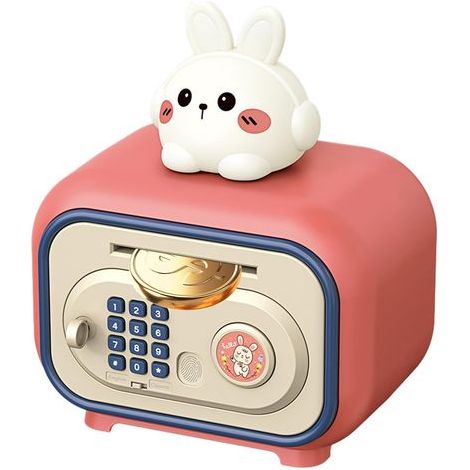Automatische, sichere Spardose für Kinder mit Geheimcode und Fingerabdruckschloss, ideal für Geburtstage, Weihnachten und Spiele zu Hause für Kinder von 4-10 Jahren, für Mädchen und Jungen (1/5)