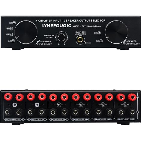 Amplificateur 4 entrées/2 sorties ou 2 entrées/4 sorties et sélecteur/distributeur/comparateur de haut-parleurs (300 W) (1/5)