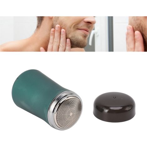 Mini-Elektrorasierer für Herren, tragbarer Reise-Bartrasierer, Dreiklingenkopf, USB-aufladbar, grün. (1/5)