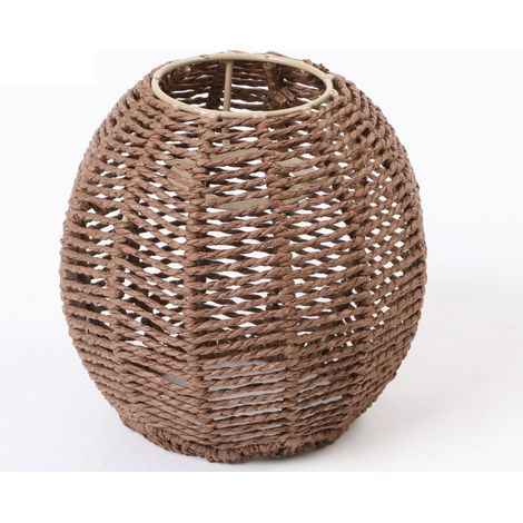 MINKUROW Illuminazione Domestica Copertura Della Lampada In Rattan Paralume Per Lampadario Intrecciato A Mano Retro Paralume Decorativo Per Lampadario In Famiglia (1/4)