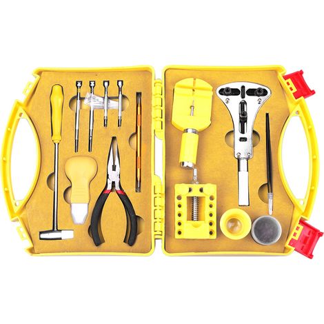 High-quality watch repair tool set, 21-piece set, combination tool set for DIY watch repair (as pictured).--DTEKGAZ