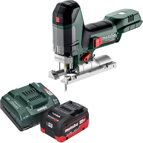 Seghetto alternativo a batteria Metabo ST 18 LT 130 BL 18 V 130 mm senza spazzole + 1x batteria LiHD 5,5 Ah + caricatore