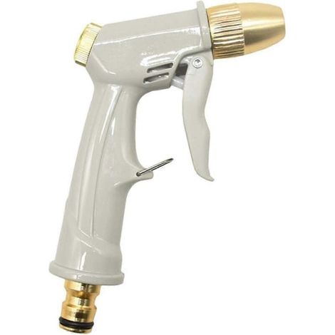 Garden Hose Nozzle, Brass Metal, Adjustable, Durable (1/5)