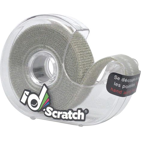 ID-Scratch Klettband - Rolle 2m x 2cm - Farbe grau