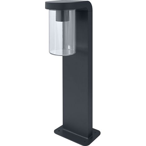 Lampadaire LED et lampadaire pour 1x E27, lampe design au look moderne, hauteur 50cm, en aluminium et verre transparent, Poteau E27 CLR (1/3)