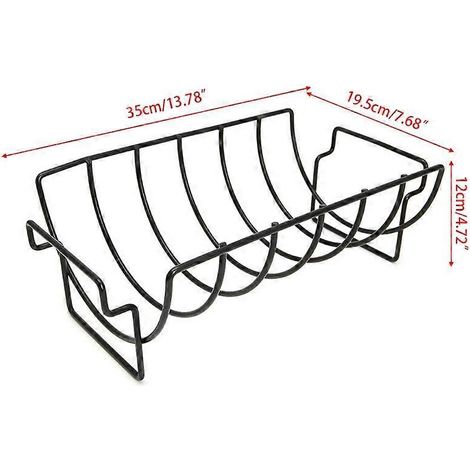 Antihaftbeschichteter Metalldrahtständer für Grill, Steakhalter, Rippchenhalter, Küchenhelfer