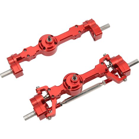 Essieux avant arrière en alliage d'aluminium pour MN 90 99S - Pièces de rechange RC rouges (1/5)